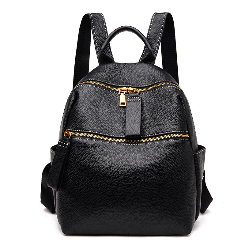 Leather Backpack Women All-Match Fashion Top Layer Leather Small Backpack